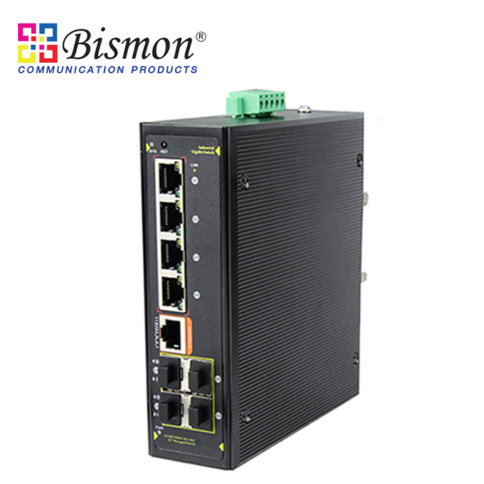 4-ports-RJ45-Gigabit-4-SFP-Slot-Fiber-optic-Industrial-Switch-Managed